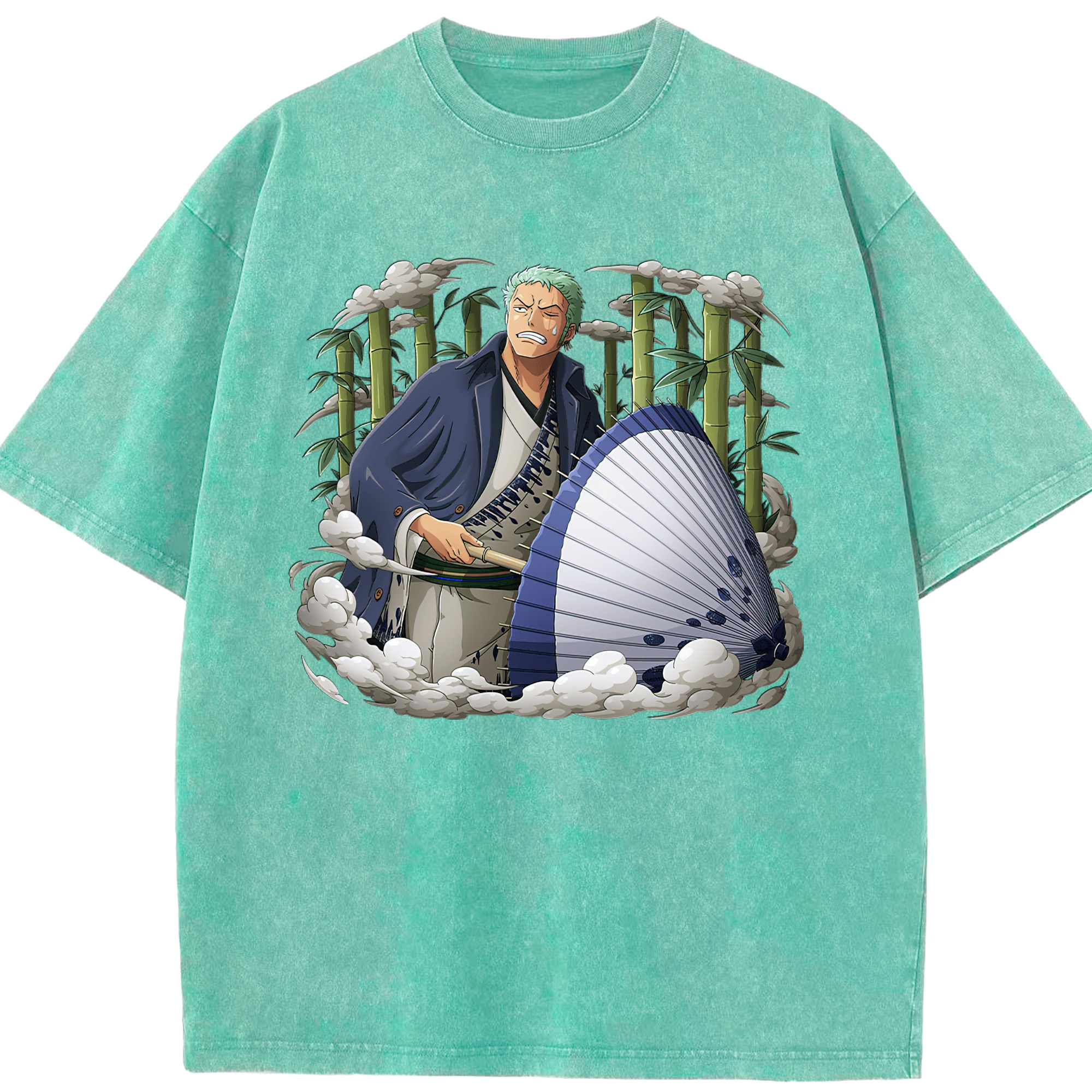 ワンピース ロロノア・ゾロ ONE PIECE Roronoa Zoro 綿100% ヴィンテージ風 半袖Tシャツ（フロントプリント）